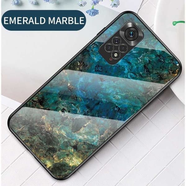 Xiaomi Redmi Note 11 / 11S Marble Shell 9H hærdet glas bagside glas bagside V2