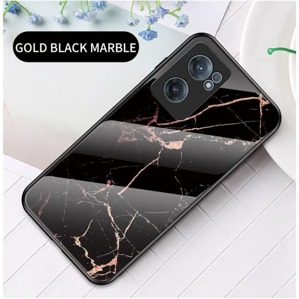 OnePlus Nord CE 2 5G Marmorskal 9H Härdat Glas Baksida Glassback V2