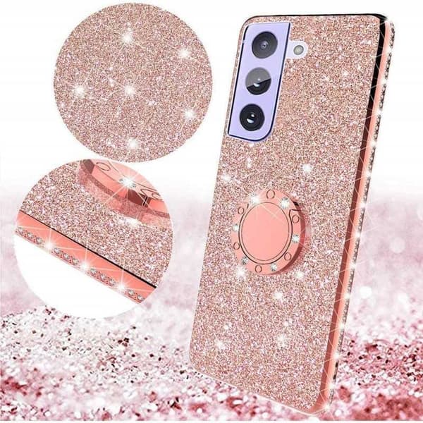 Samsung S21 FE Stötdämpande Skal med Ringhållare Strass