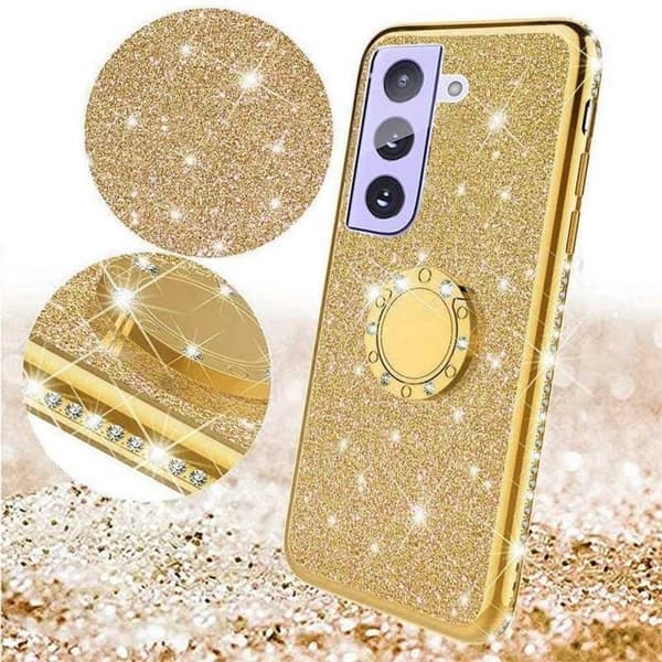 Samsung S21 FE Stötdämpande Skal med Ringhållare Strass