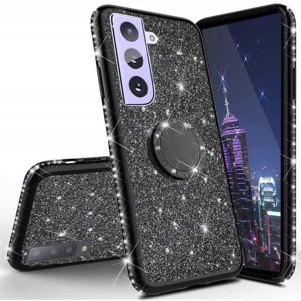 Samsung S21 FE Stötdämpande Skal med Ringhållare Strass