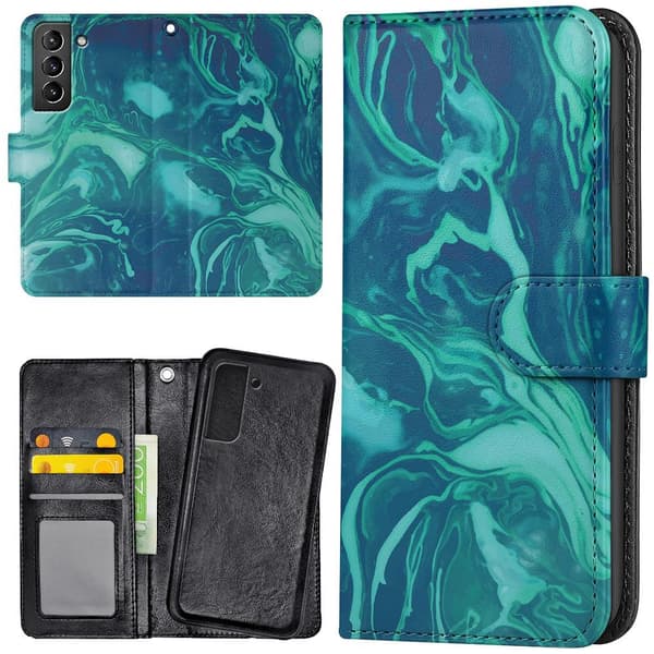Samsung Galaxy S22 - Lommebok Deksel Marmor