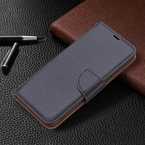 SKALO Samsung A53 5G Premium Litchi Flip Cover - Sort