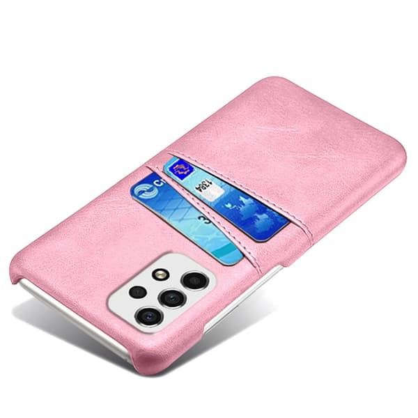 SKALO Samsung A53 5G PU-læder Kortholder Cover - Pink
