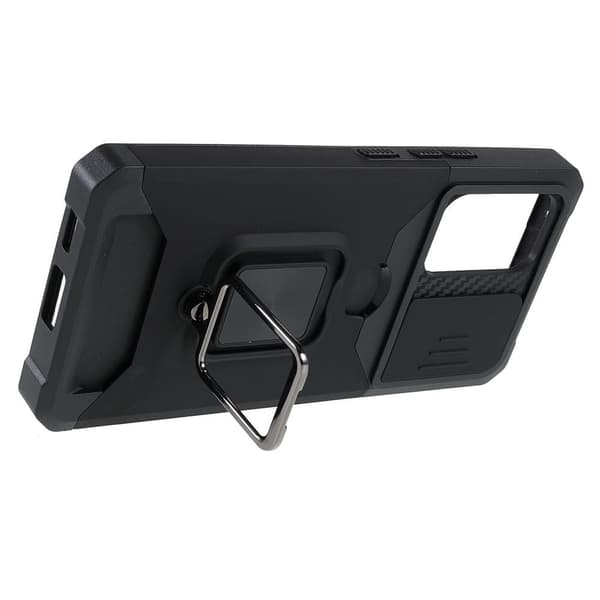 SKALO Samsung A53 5G Armor kortholder kamera skyder cover - Sort
