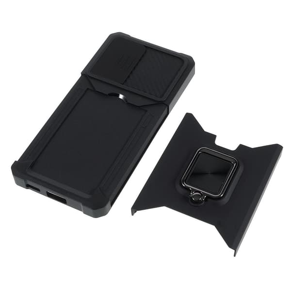 SKALO Samsung A53 5G Armor kortholder kamera skyder cover - Sort