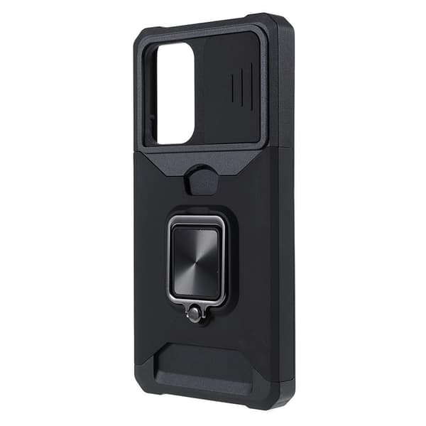 SKALO Samsung A53 5G Armor kortholder kamera skyder cover - Sort