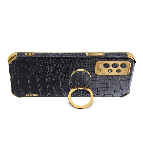 SKALO Samsung A53 5G Crocodile Guldkant Cover - Grøn