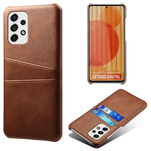 SKALO Samsung A53 5G PU-læder Kortholder Cover - Brun