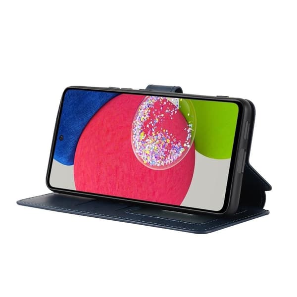 SKALO Samsung A53 5G Premium Cut Lompakkokotelo - Sininen