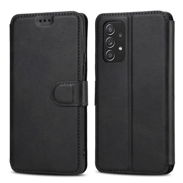 SKALO Samsung A53 5G Premium Cut Flip Cover - Sort