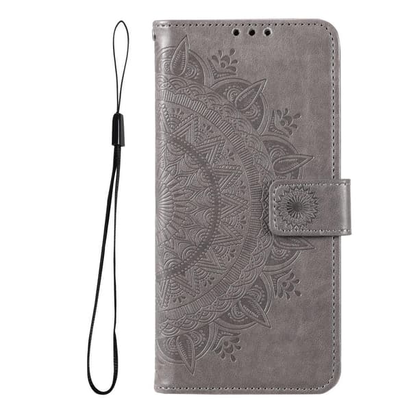 SKALO Samsung A53 5G Mandala lompakkokotelo - Harmaa
