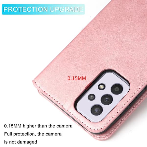 SKALO Samsung A33 5G Classic Pungetui - Rosa guld