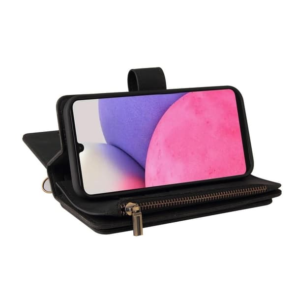 SKALO Samsung A33 5G Big Wallet 17-RUM Pungetui - Sort