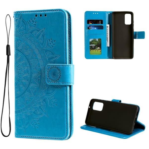 SKALO Samsung A33 5G Mandala Flip Cover - Blå