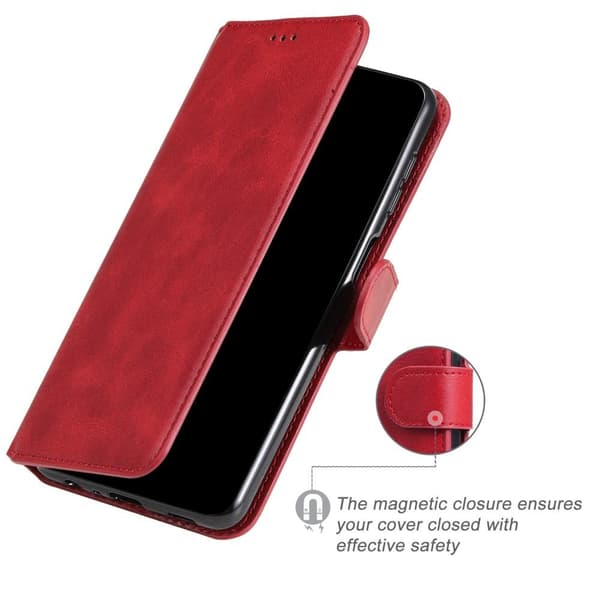 SKALO Samsung A13 5G Classic Lompakkokotelo - Punainen