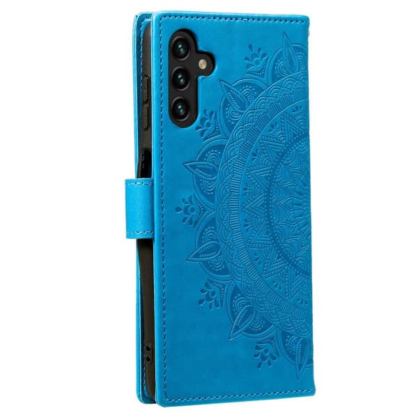 SKALO Samsung A13 5G Mandala Flip Cover - Blå