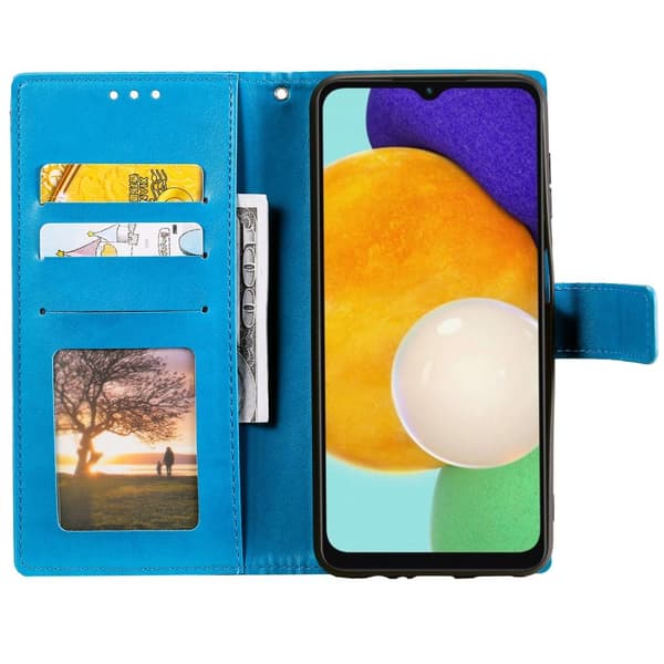 SKALO Samsung A13 5G Mandala Flip Cover - Blå
