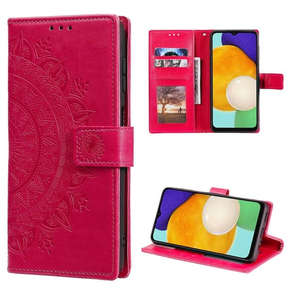 SKALO Samsung A13 5G Mandala Flip Cover - Cerise