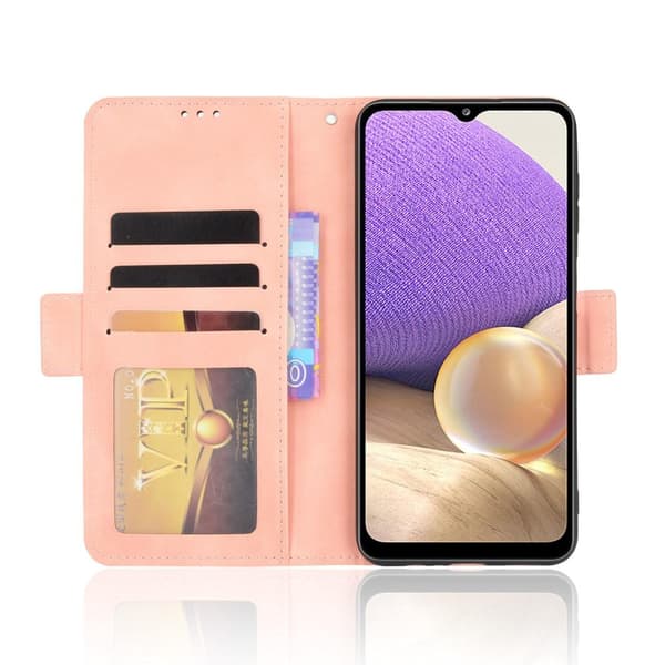 SKALO Samsung A13 5G 6-lokeroa Lompakkokotelo - Pinkki