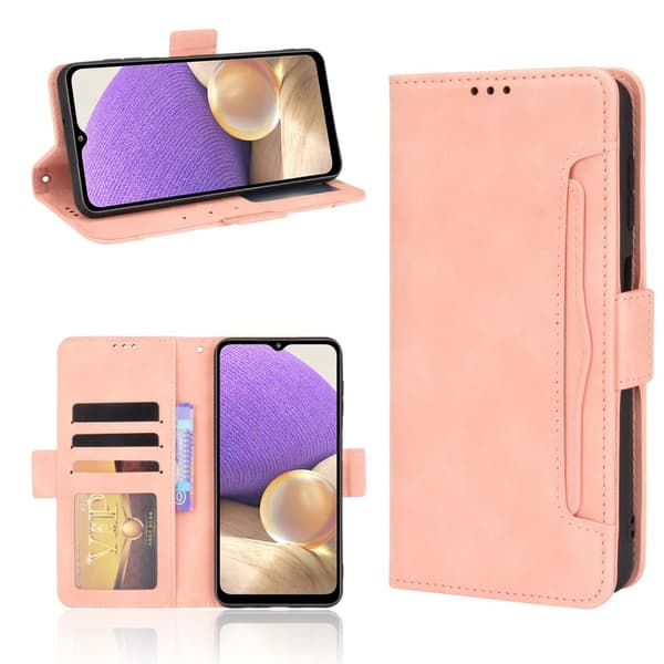 SKALO Samsung A13 5G 6-lokeroa Lompakkokotelo - Pinkki