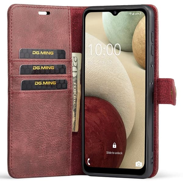 DG MING Samsung A13 5G 2-i-1 Magnet Plånboksfodral - Röd