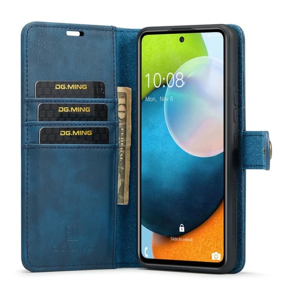 DG MING Samsung A53 5G 2-i-1 Magnet Pungetui - Blå