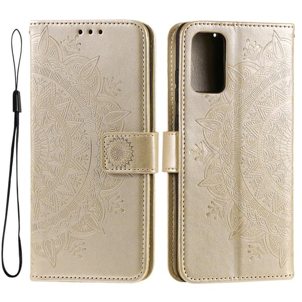 SKALO Samsung A53 5G Mandala Flip Cover - Guld