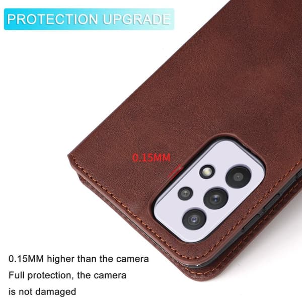 SKALO Samsung A33 5G Classic Pungetui - Brun