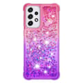 Miniatyrbillede 2 af 6: SKALO Samsung A33 5G Kvicksand Glitter Hjerter TPU Cover - Pink-Lilla