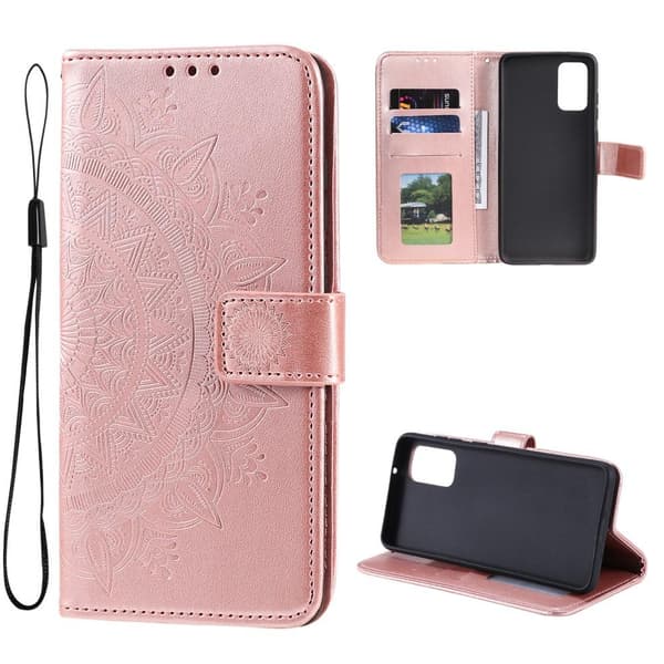 SKALO Samsung A33 5G Mandala Flip Cover - Rosa guld