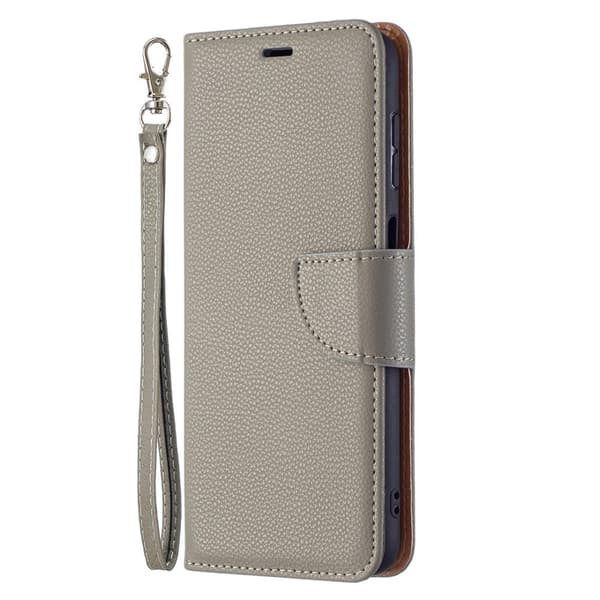 SKALO Samsung A13 5G Premium Litchi Flip Cover - Grå