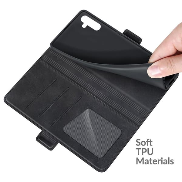 SKALO Samsung A13 5G Premium Wallet Flip Cover - Sort
