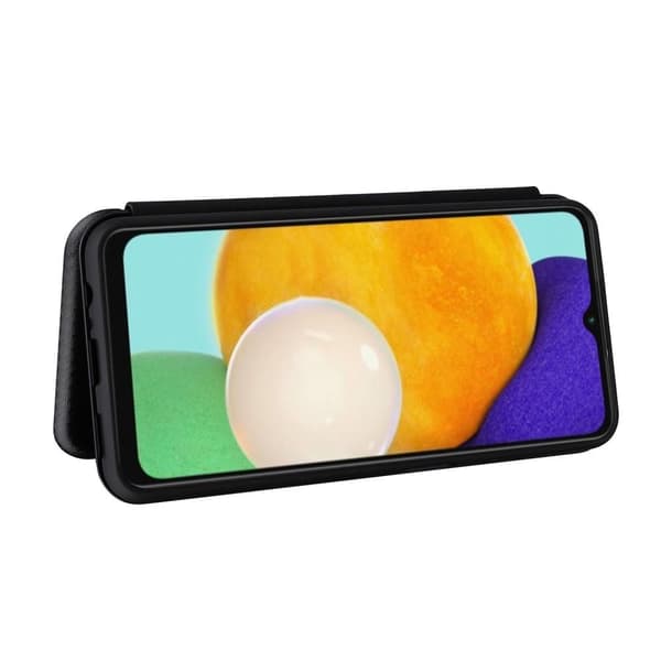 SKALO Samsung A13 5G Carbon Fiber Pungetui - Sort