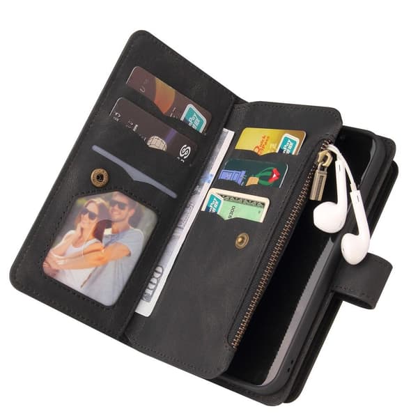 SKALO Samsung A13 5G Big Wallet 17-RUM Pungetui - Sort