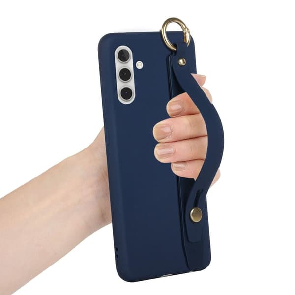 SKALO Samsung A13 5G Håndrem TPU-cover - Blå