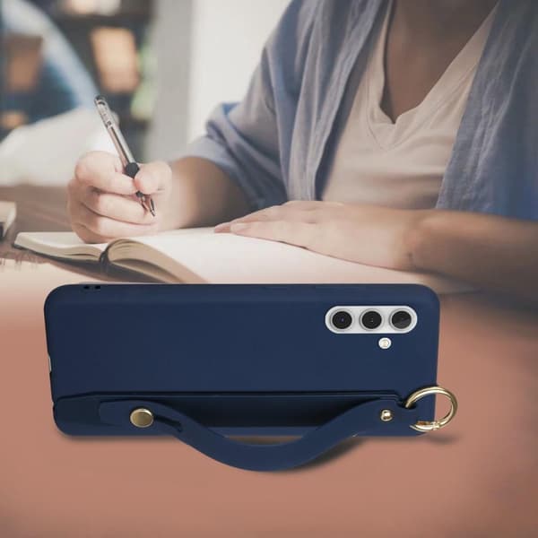 SKALO Samsung A13 5G Håndrem TPU-cover - Blå