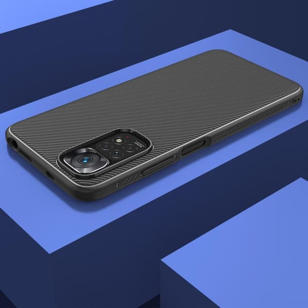 SKALO Xiaomi Redmi Note 11 Twill TPU-cover - Sort