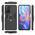 Miniatyrbillede 7 af 8: SKALO Xiaomi Redmi Note 11 Pro Armor Hybrid metal ring cover - Sort