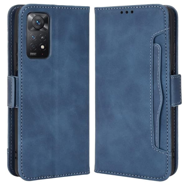 SKALO Xiaomi Redmi Note 11 Pro 6-FACK Plånboksfodral - Blå