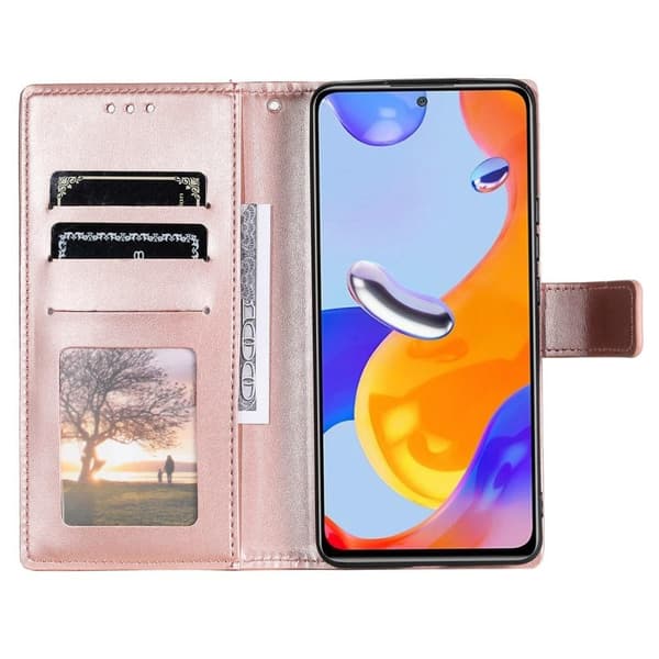 SKALO Xiaomi Redmi Note 11 Pro Mandala Plånboksfodral - Roséguld