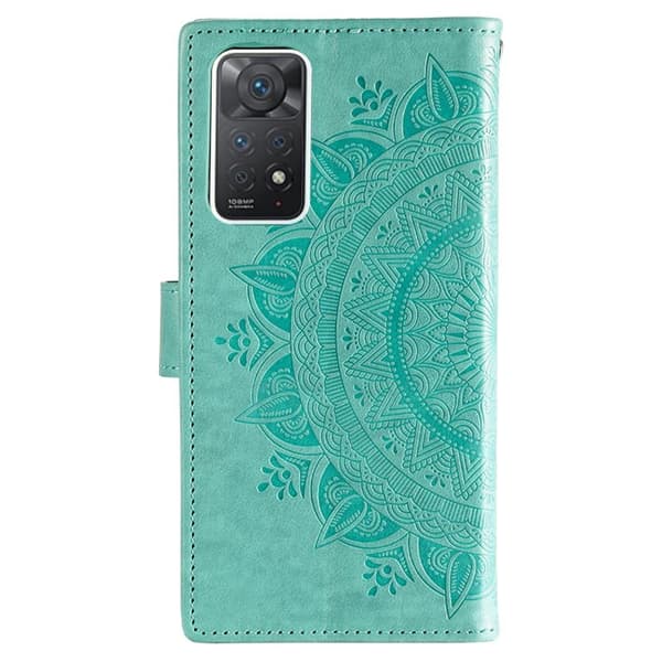 SKALO Xiaomi Redmi Note 11 Pro Mandala Flip Cover - Turkis