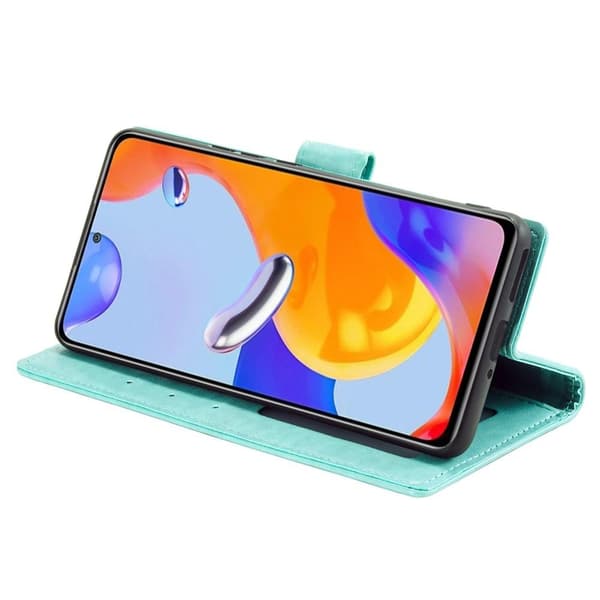 SKALO Xiaomi Redmi Note 11 Pro Mandala Flip Cover - Turkis