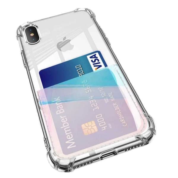 Ohut iskunkestävä kännykkäkuori korttipaikalla iPhone XS Max