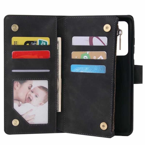 Samsung S20 Ultra Multifunktionel Pung Etui Lynlås 8-rum