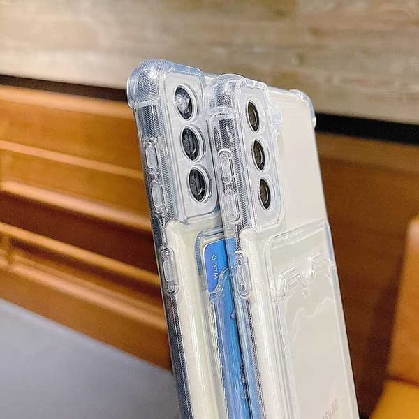 Stöttåligt Skal med Kortfack Förstärkta Hörn Samsung S22 Plus