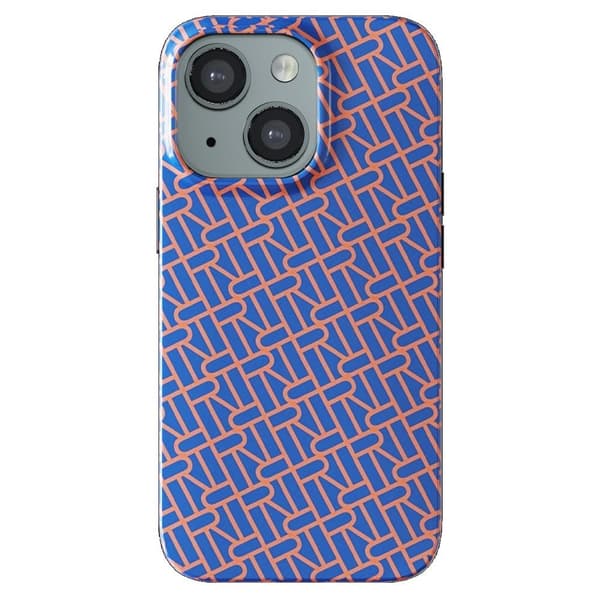 Richmond & Finch iPhone 13 Skal Blue Apricot RF Logo
