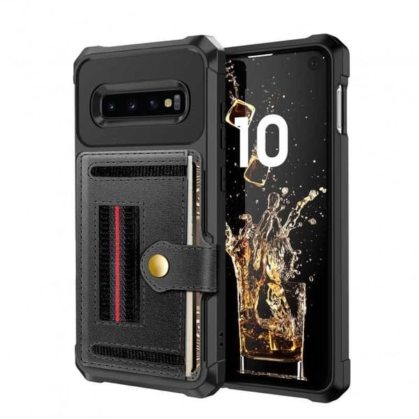 Samsung S10 Plus Stöttåligt Skal med Kortfack Solid V5