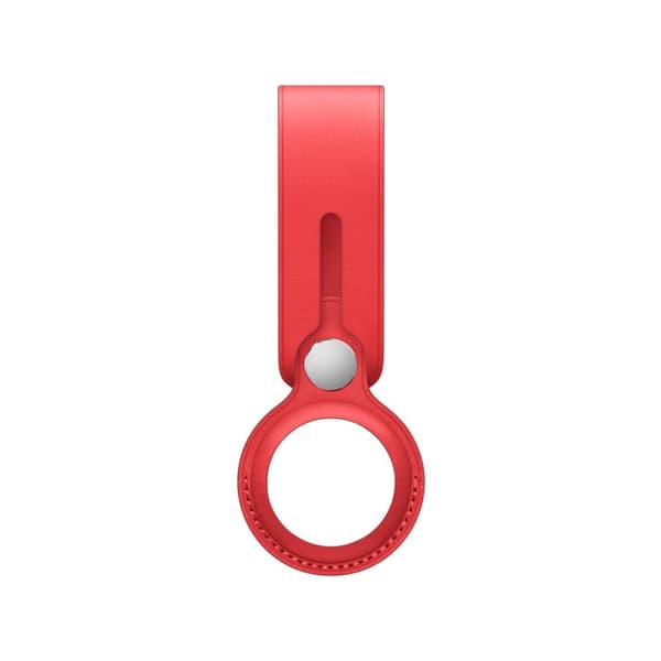 Apple Airtag Läderfodral - Röd