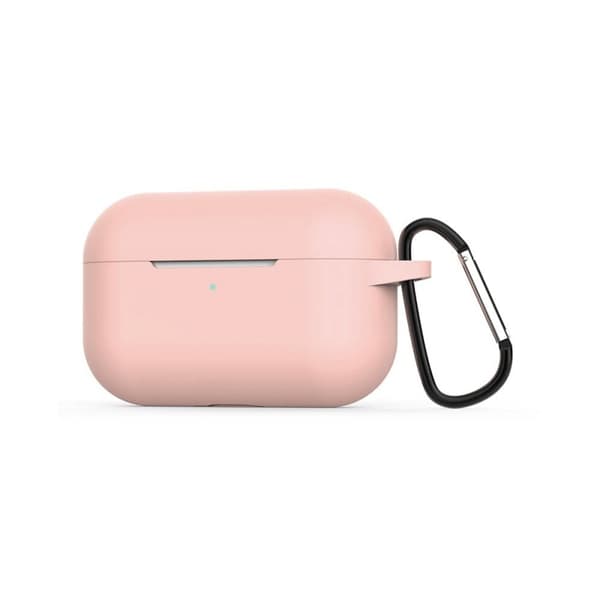 Airpods Pro Silikonskal med Karbinhake - Rosa
